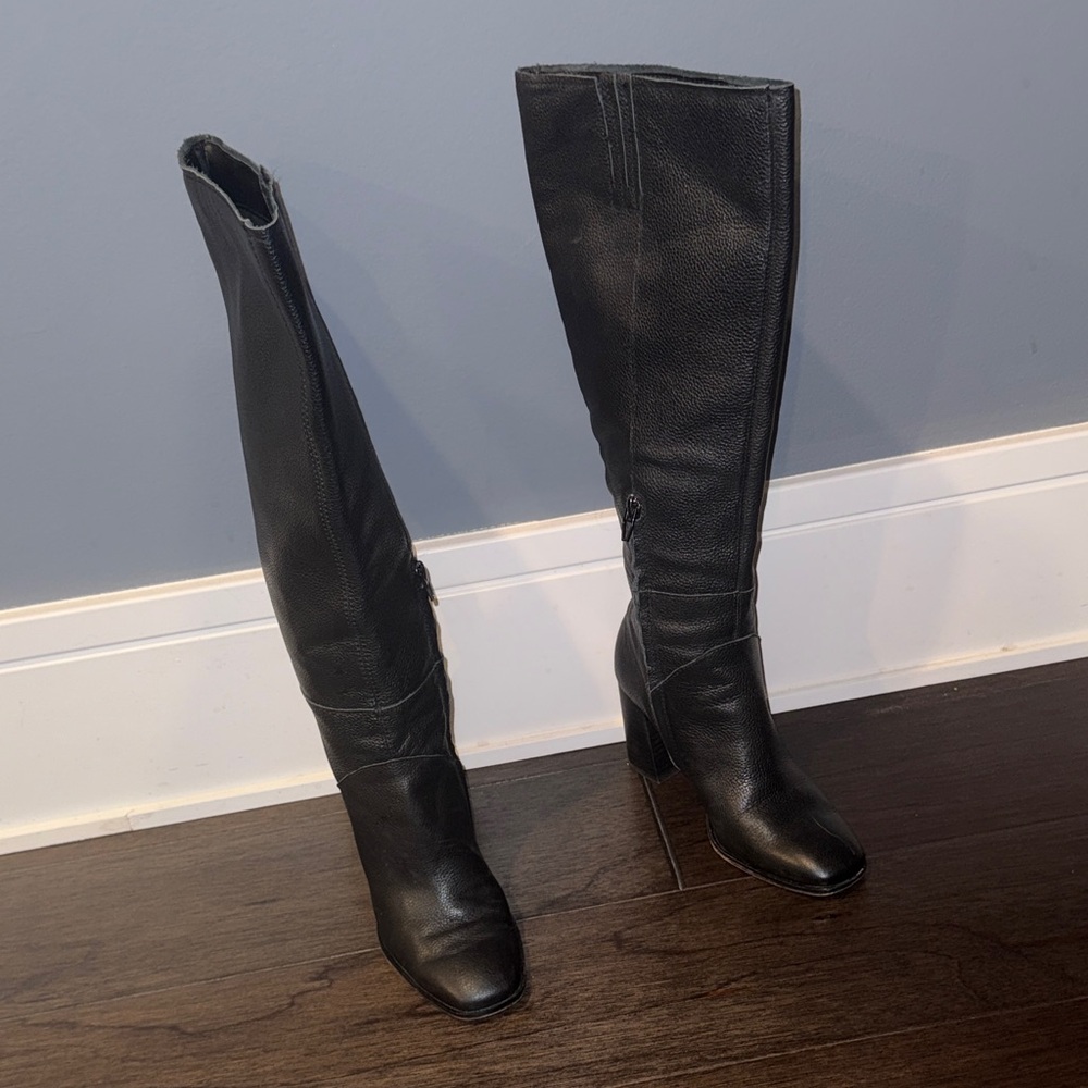 Dolce Vita FYNN Block Heeled Knee High Black Boots